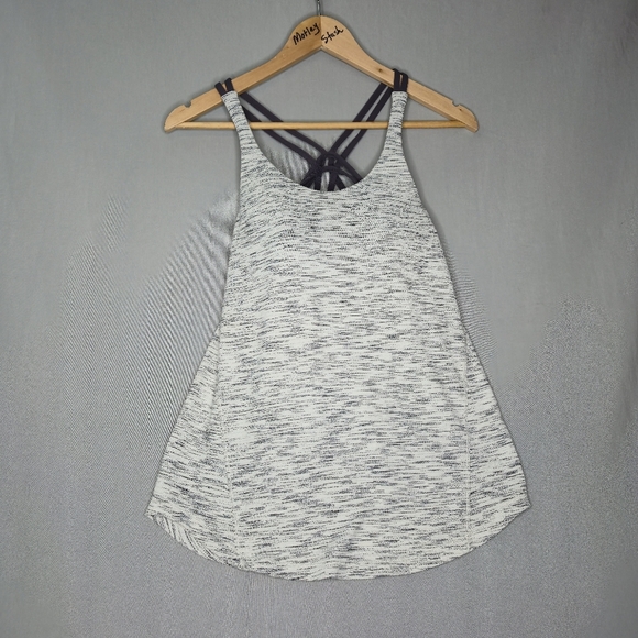 Lululemon Moment To Movement Open Back Built In Bra Space Dye Tank Size 4 - Picture 1 of 6